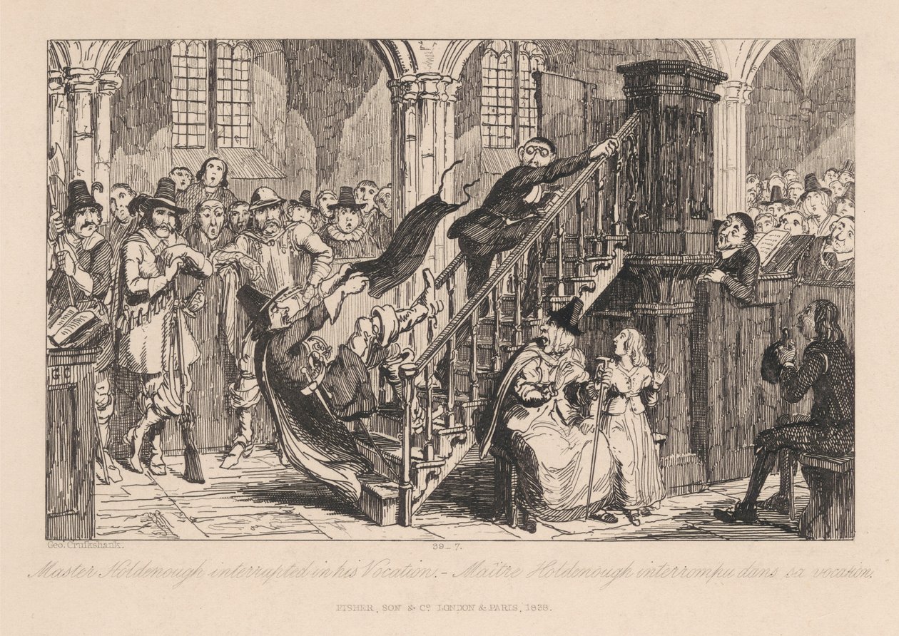 Mester Holdenough avbrutt i sitt kall av George Cruikshank