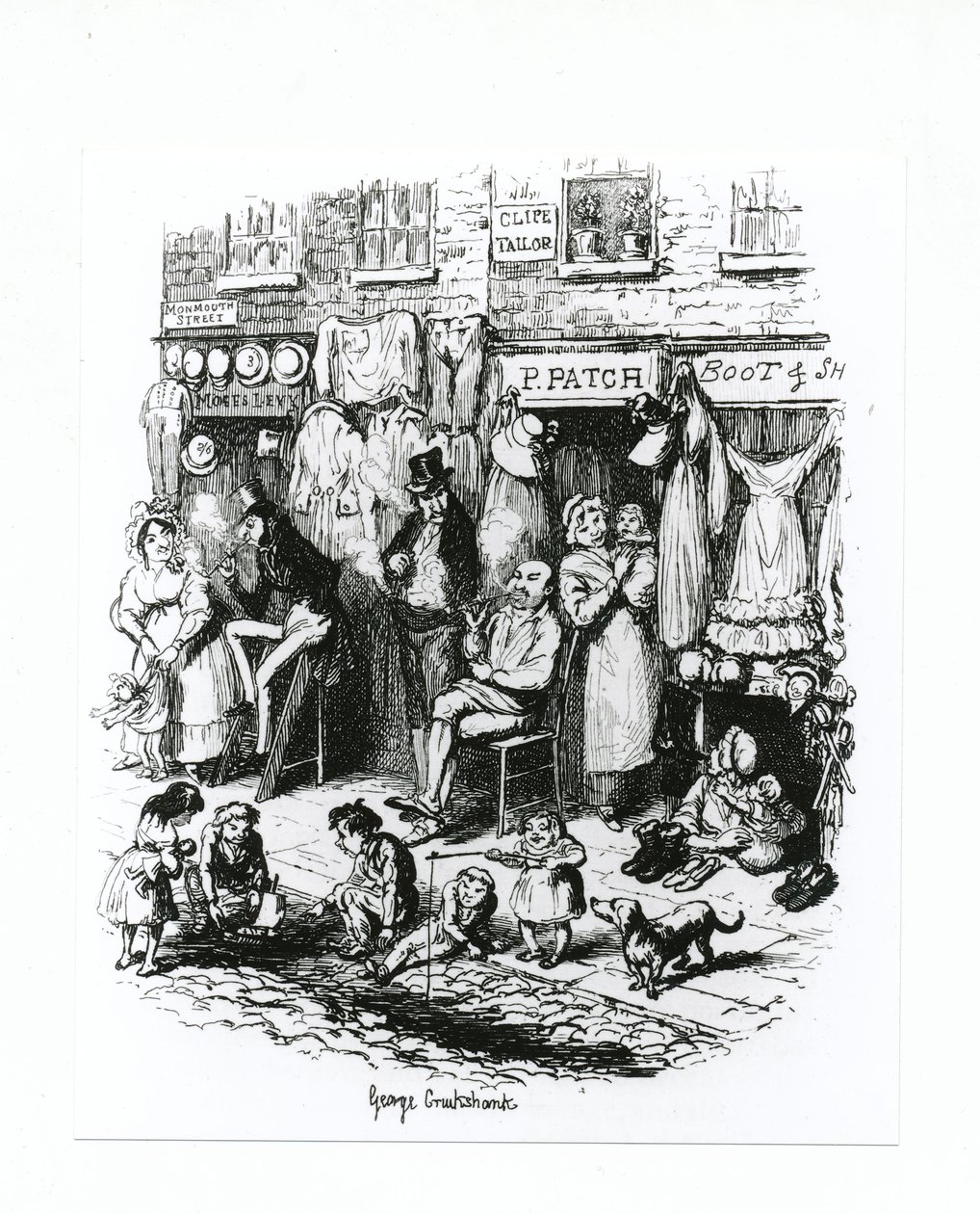 Monmouth Street, ca. 1836 av George Cruikshank