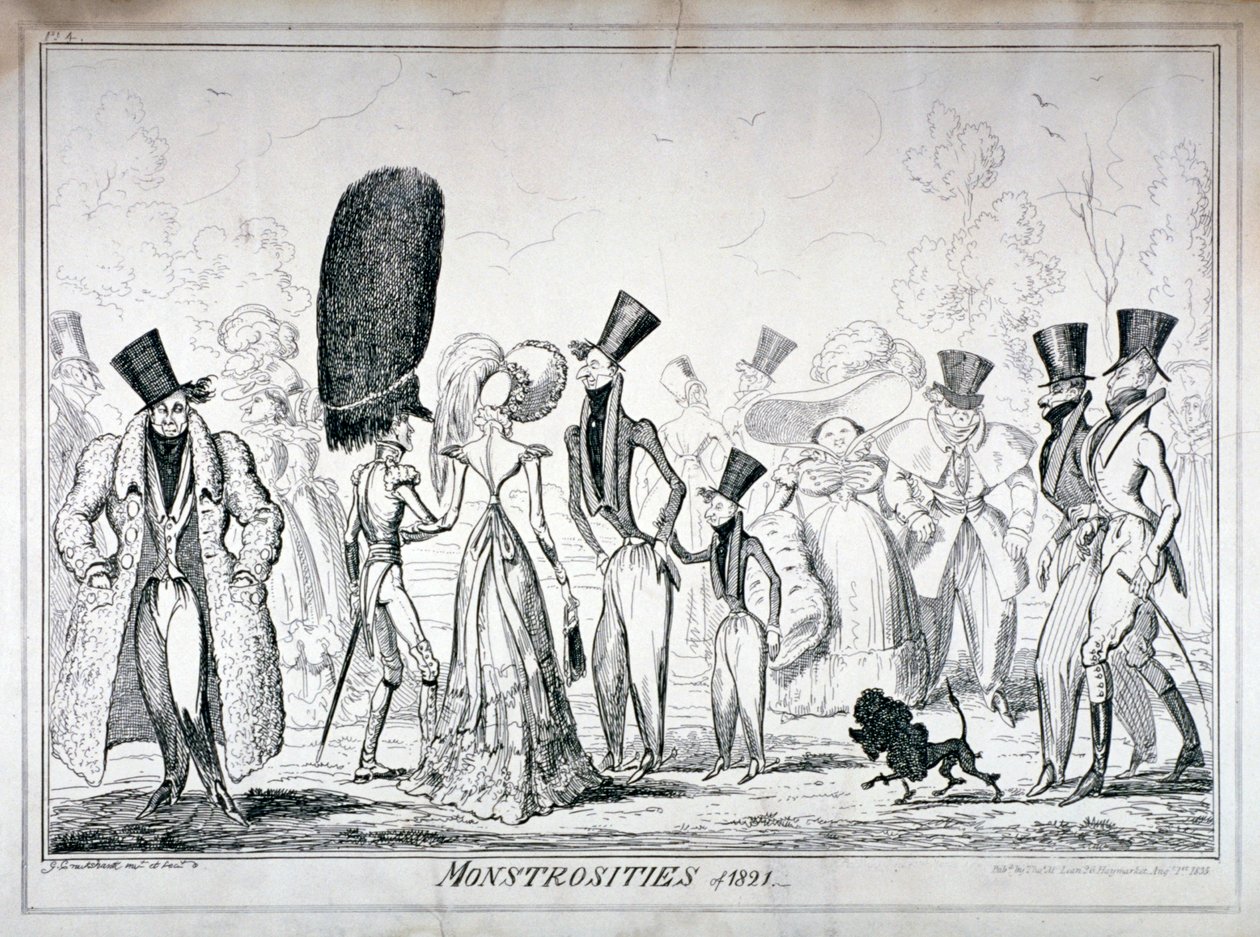 'Monstrositeter i 1821', 1835. av George Cruikshank