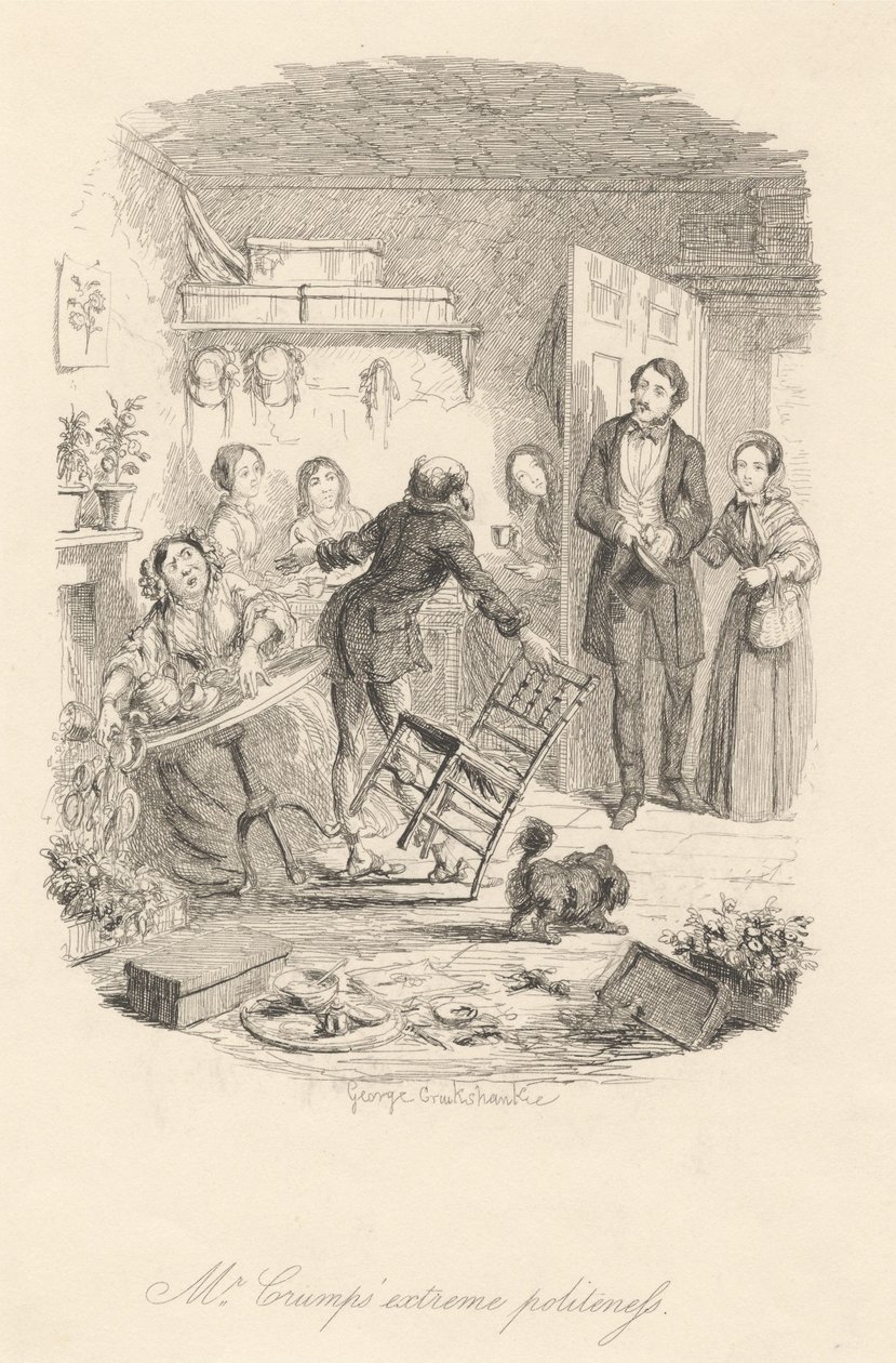 Mr. Crumps ekstreme høflighet av George Cruikshank