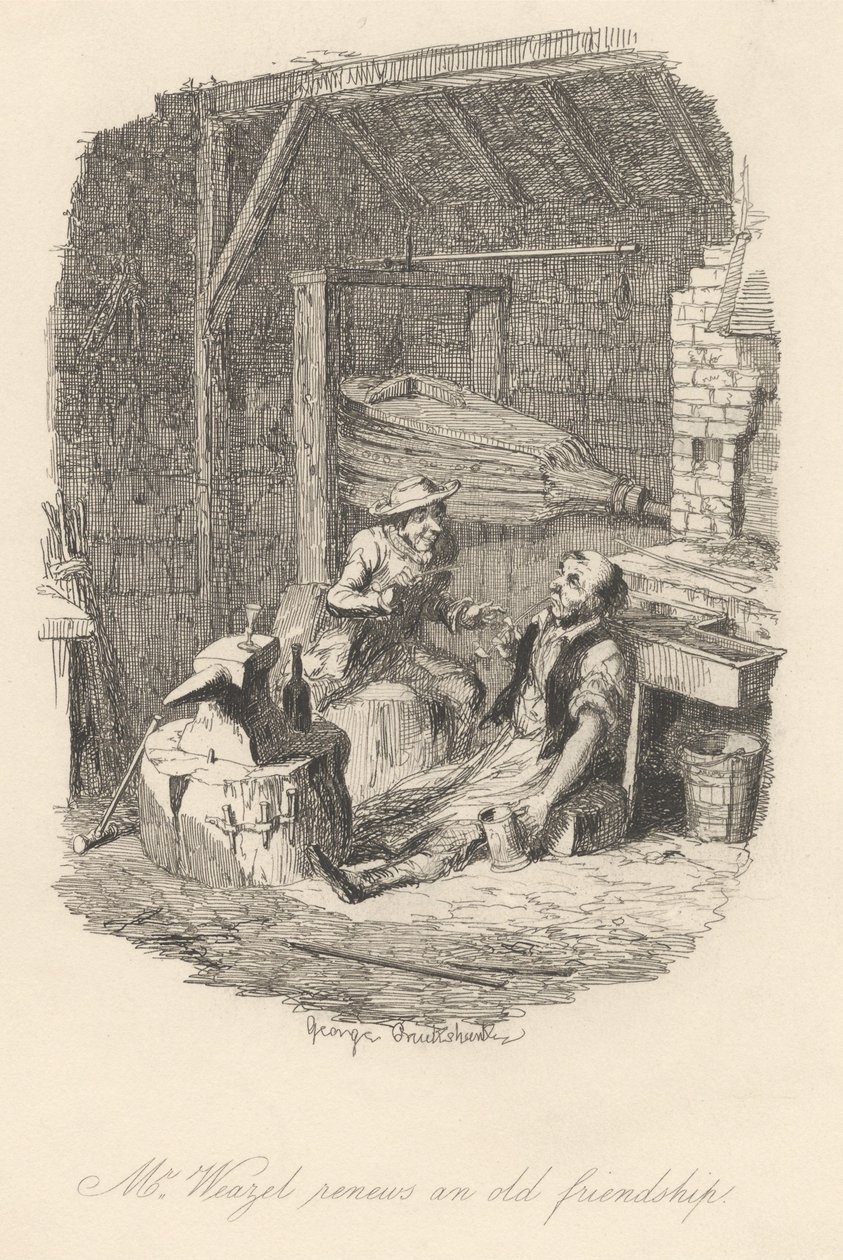 Mr. Weazel gjenopptar et gammelt vennskap av George Cruikshank
