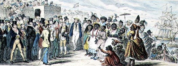 Sannsynlige effekter av over kvinnelig emigrasjon håndfarget etsning av George Cruikshank