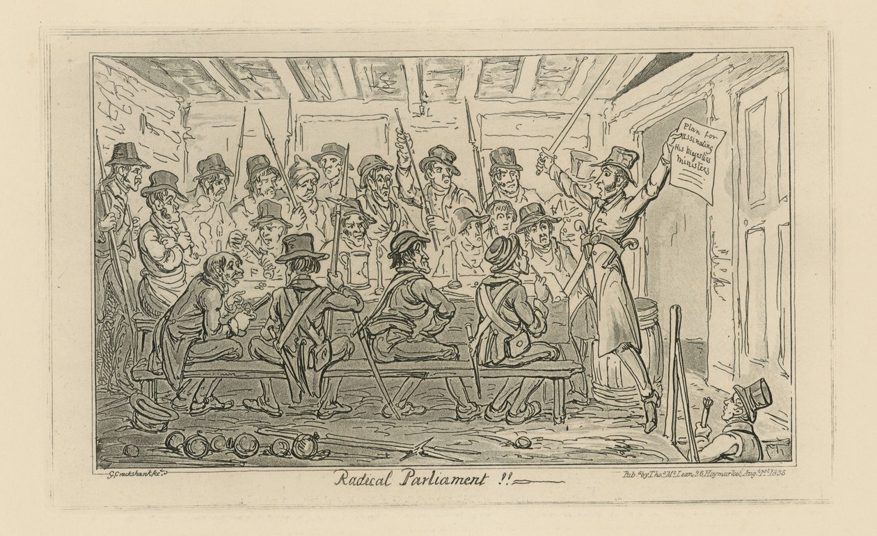 Radikalt parlament (gravering) av George Cruikshank