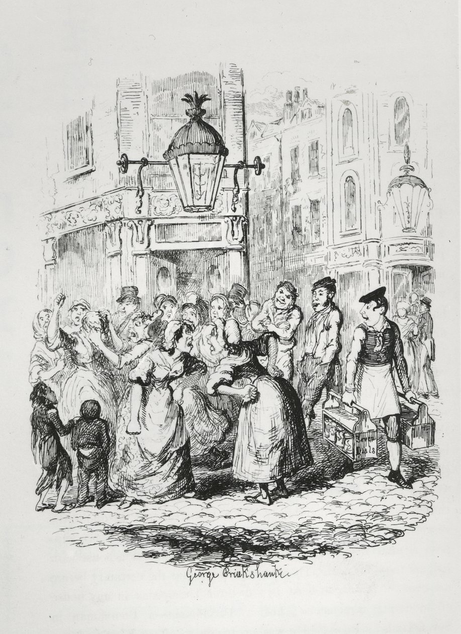 Seven Dials, ca. 1836 av George Cruikshank