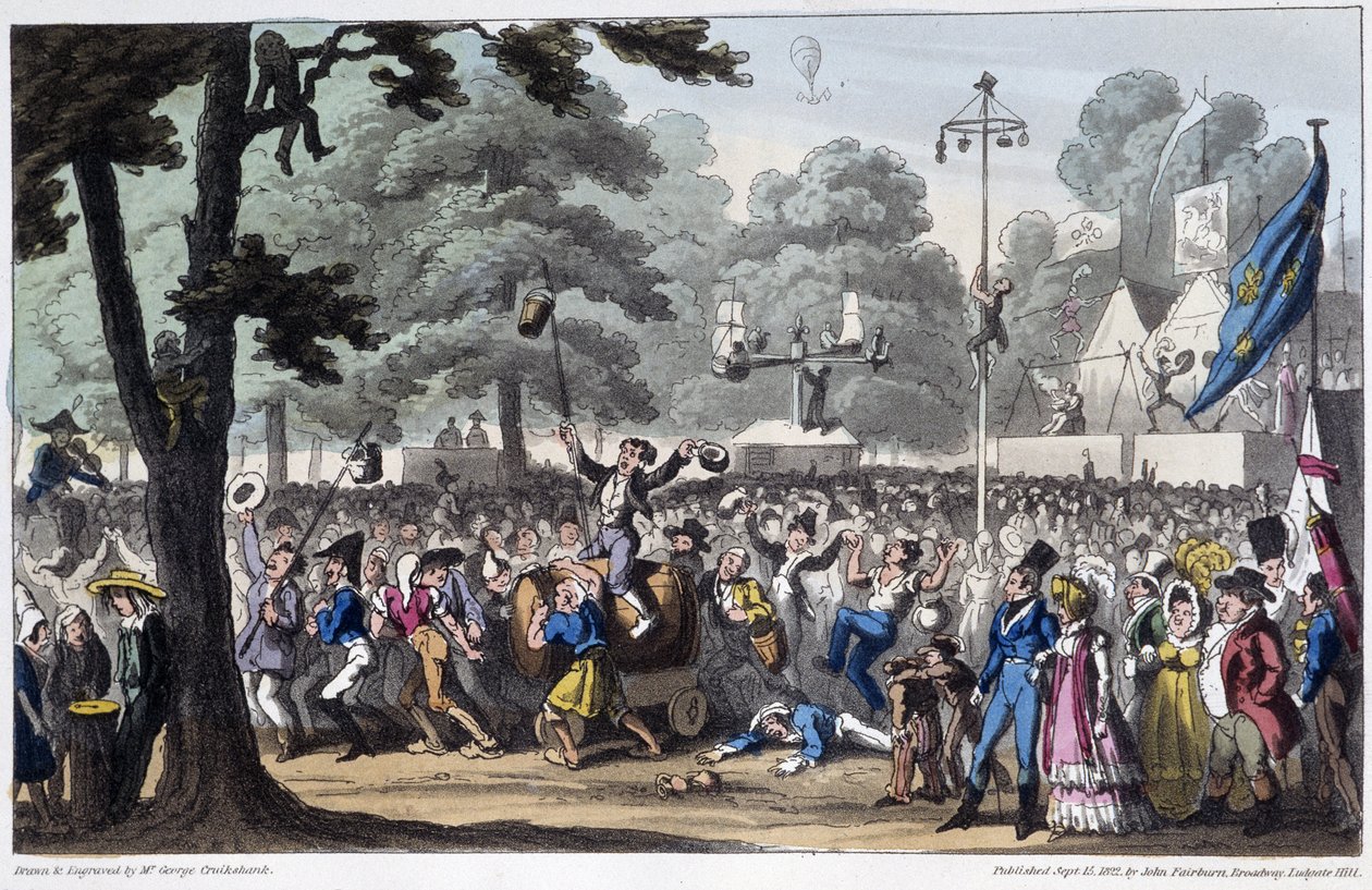 St Louis Fête: la canaille - i "" Life in Paris" av David Carey, London av George Cruikshank