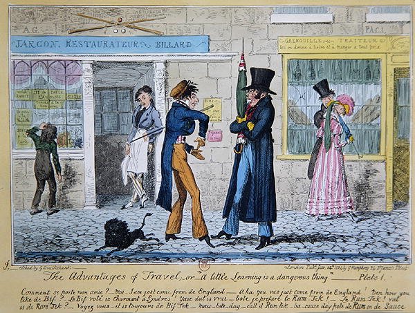 "Fordelene ved å reise" eller "Litt læring er en farlig ting" av George Cruikshank