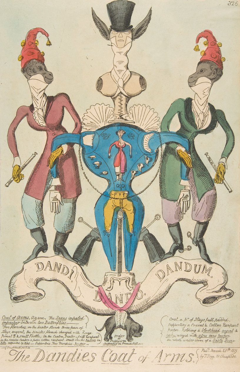 The Dandies Coat of Arms, 28. mars 1819., 28. mars 1819. av George Cruikshank