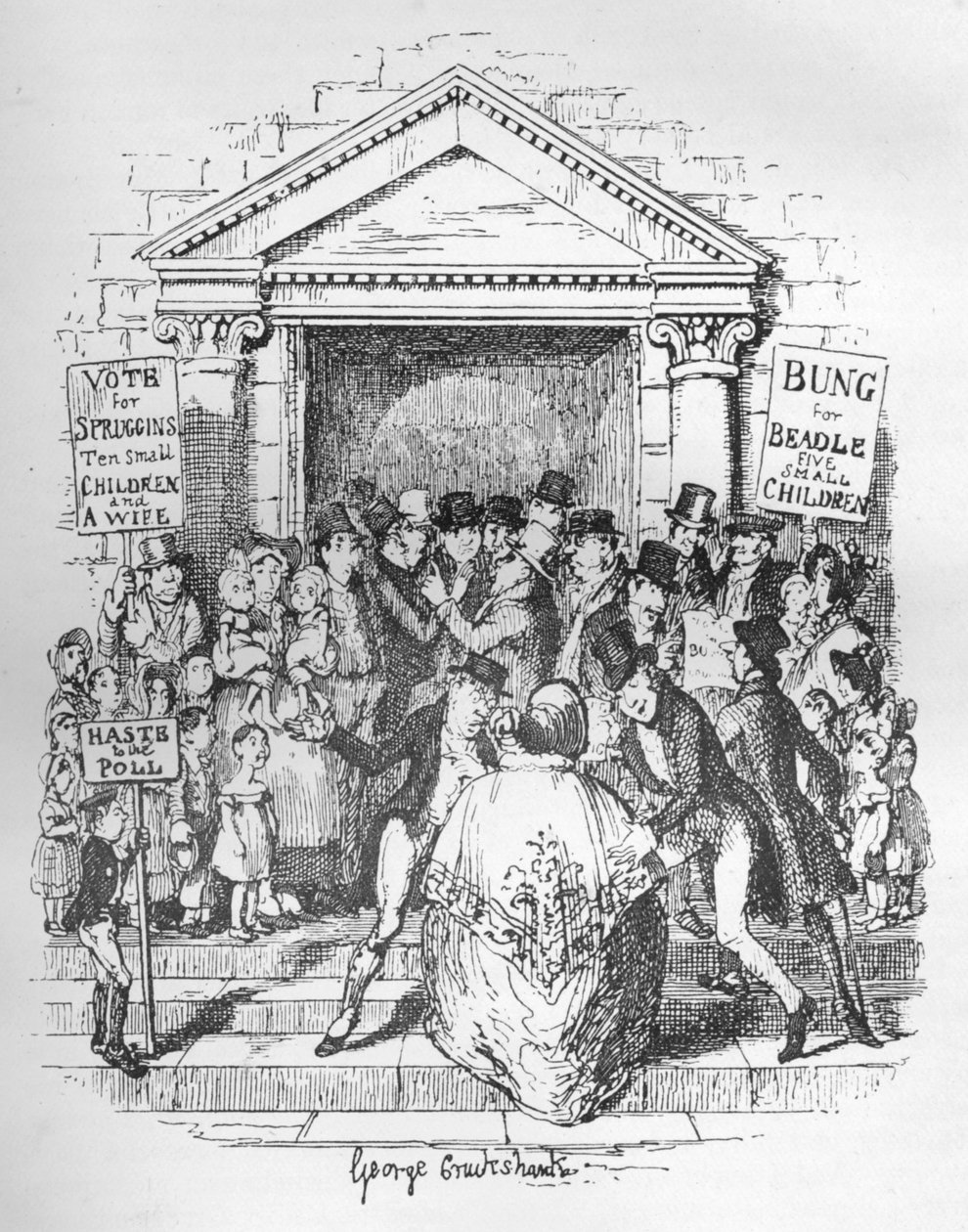 Valget for Beadle, c1900 av George Cruikshank