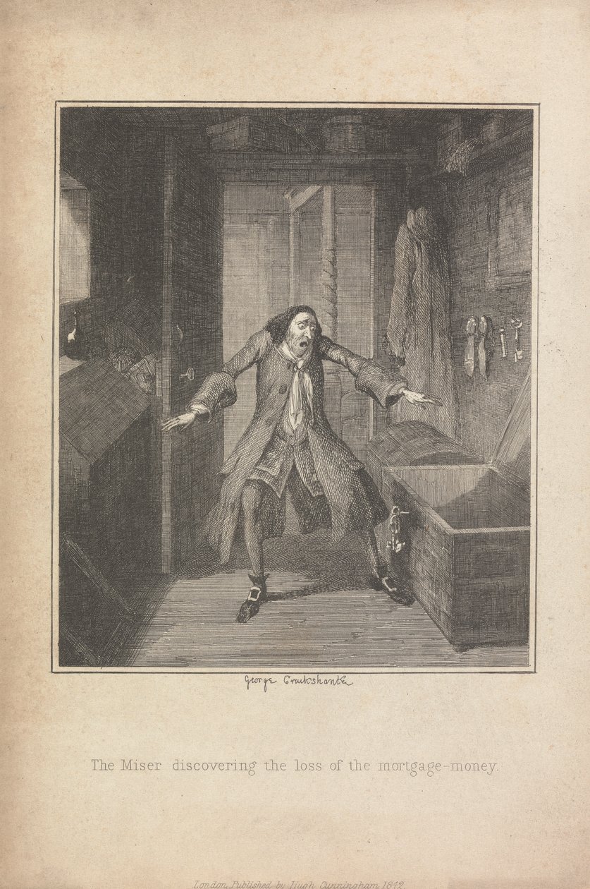 Gjæringen oppdager tapet av pantepengene av George Cruikshank