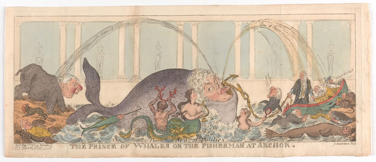 The Prince of Whales or the Fisherman at Anchor, 1. mai 1812. av George Cruikshank