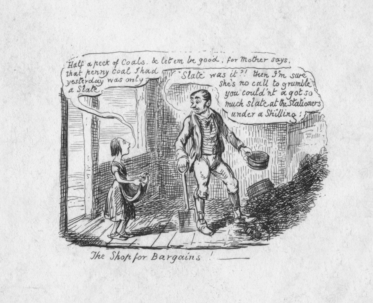 Butikken for gode kjøp, 1829 av George Cruikshank