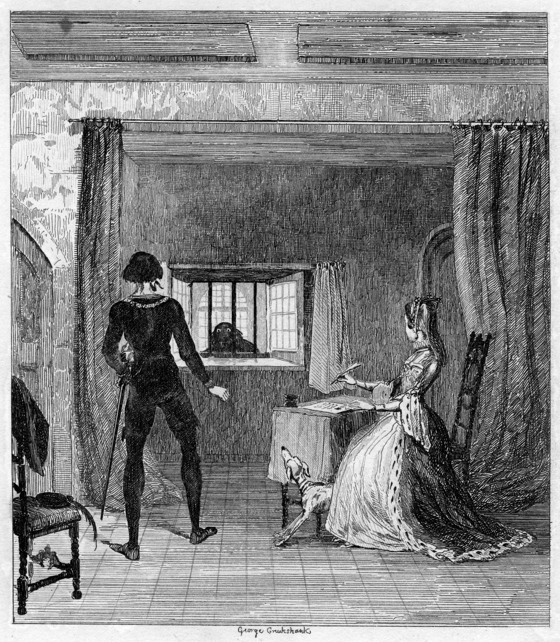 Dødsordren, 1840 av George Cruikshank