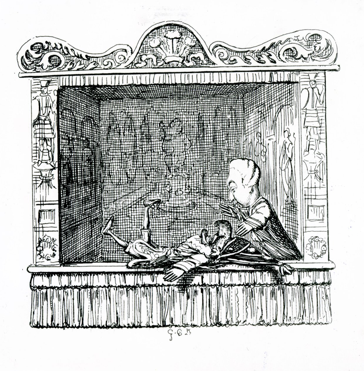 Legen med Mr Punch av George Cruikshank