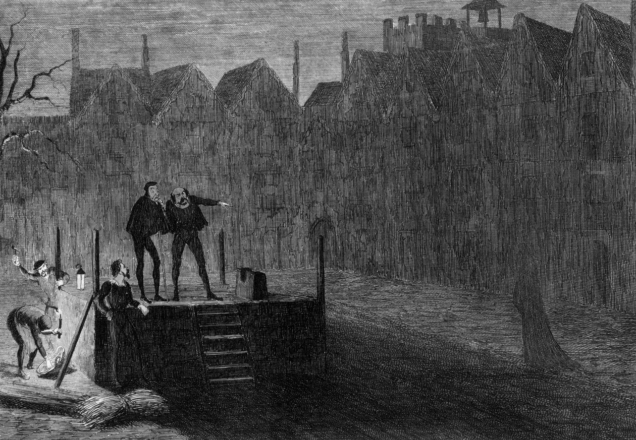 Natten før henrettelsen, 1554 1840 av George Cruikshank