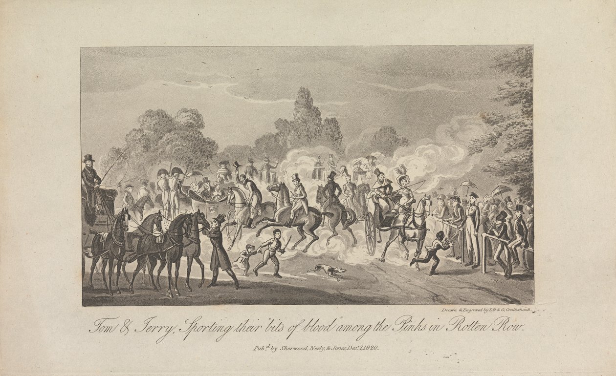 Tom og Jerry, med sine "blodbiter" ... av George Cruikshank