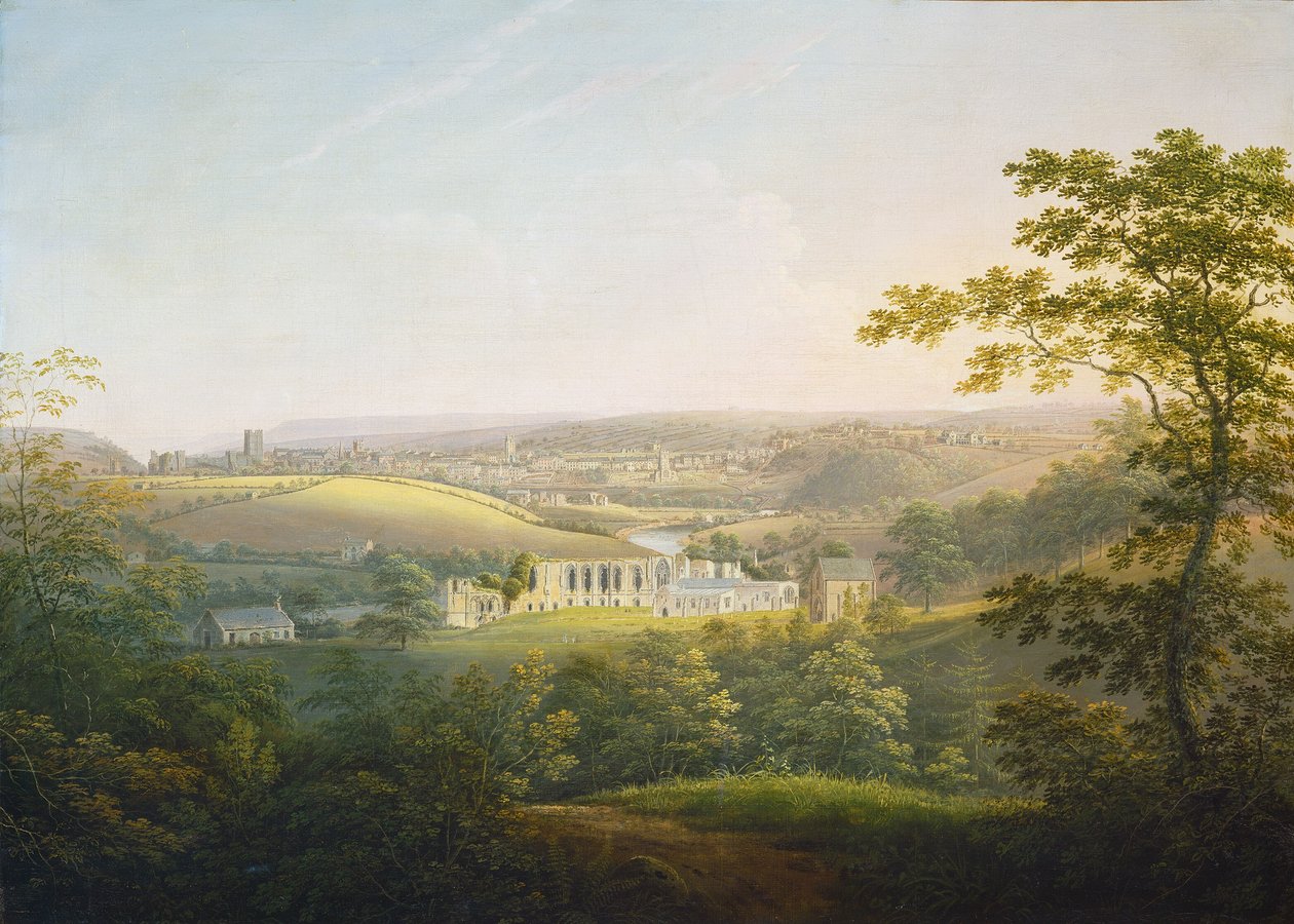 Easby Abbey, nær Richmond, ca. 18211854. av George Cuitt