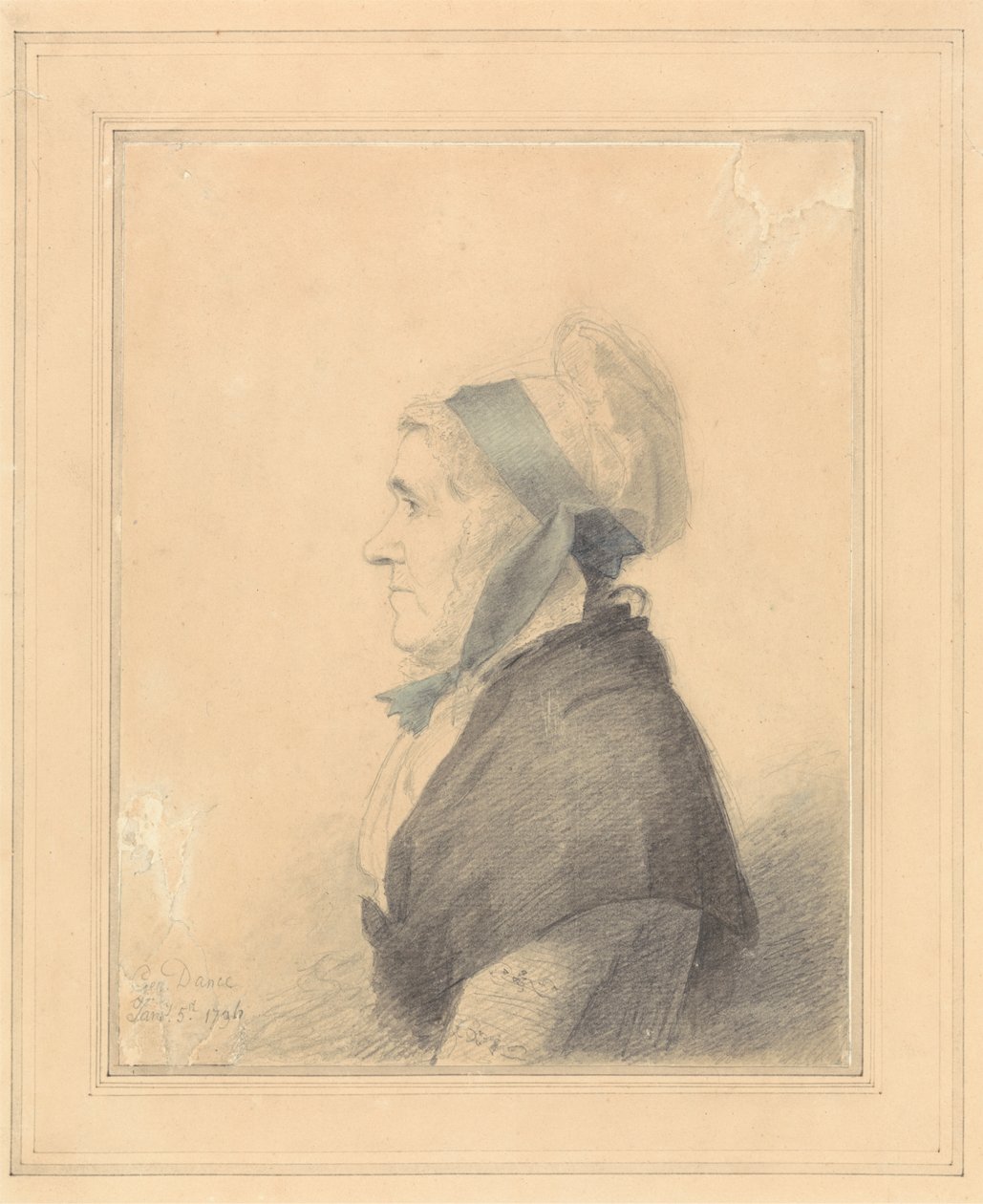 Portrett av en eldre dame av George Dance