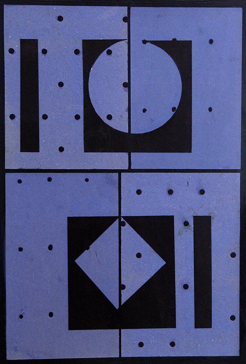 Collage, Blue Mercato, 2004 (kort og papir) av George Dannatt