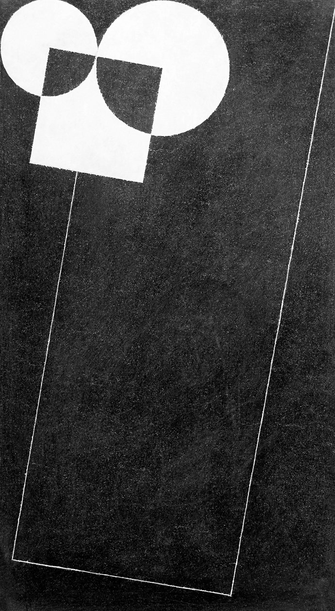 Skifer, med firkant og to sirkler, 2004 av George Dannatt