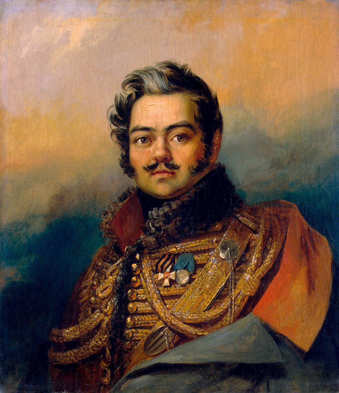 Denis Davydov, russisk soldat og poet, c1828. av George Dawe