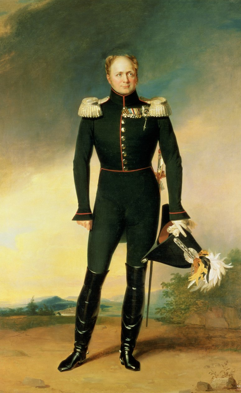 Portrett av keiser Alexander I (1777-1825) 1825 (olje på lerret) av George Dawe
