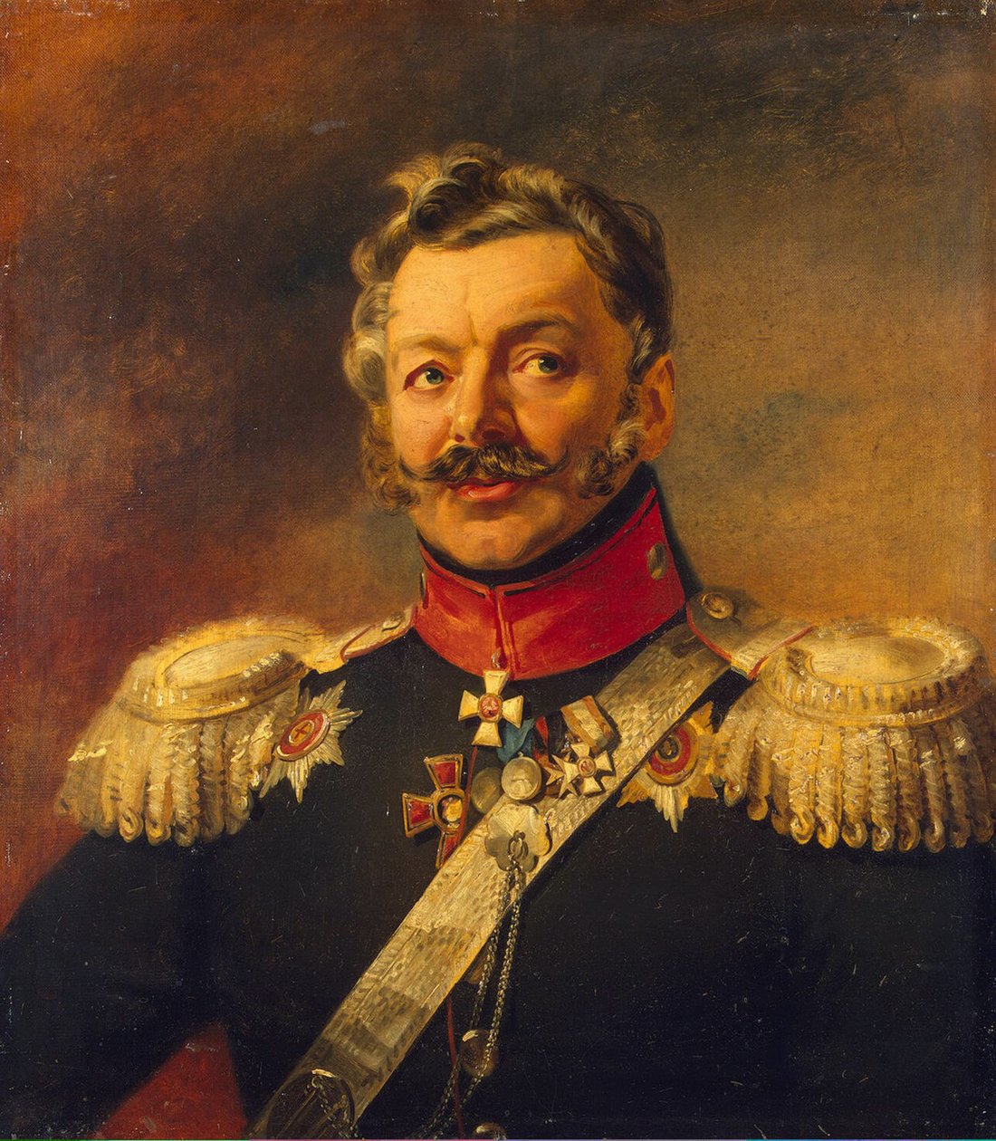 Portrett av general grev Peter Petrovich von der Pahlen 1777-1864, før 1825 av George Dawe