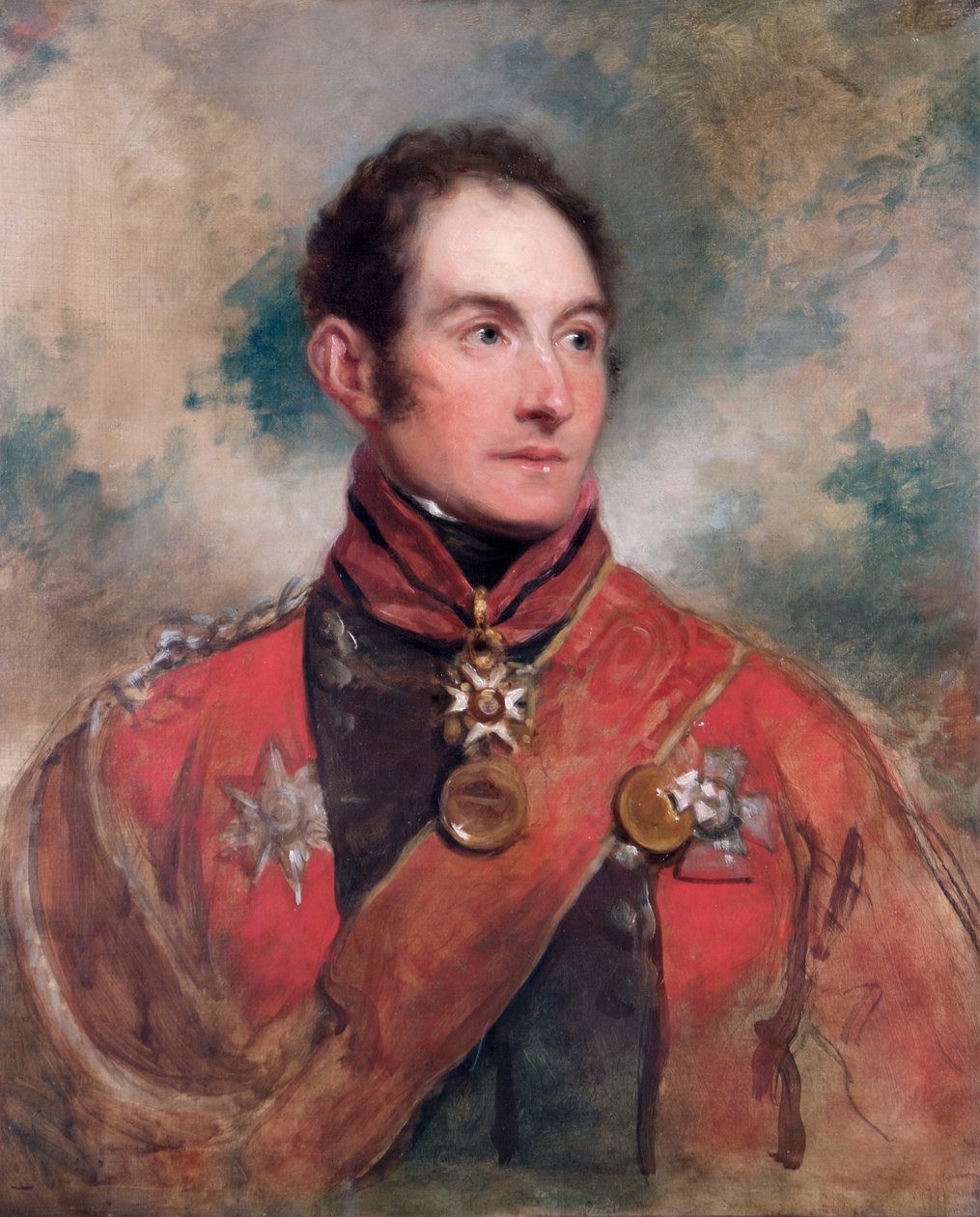 Portrett av generalløytnant Sir Edward Barnes, britisk soldat, 1818 av George Dawe
