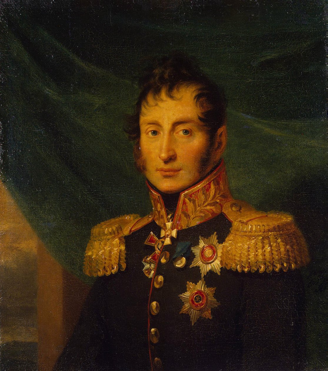 Portrett av Nikolai Alexeyevich Tuchkov 1765-1812, før 1825 av George Dawe