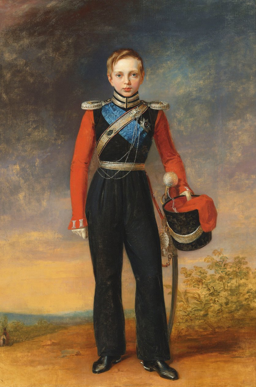 Portrett av kronprinsen Alexander Nikolayevich 1818-1881. av George Dawe