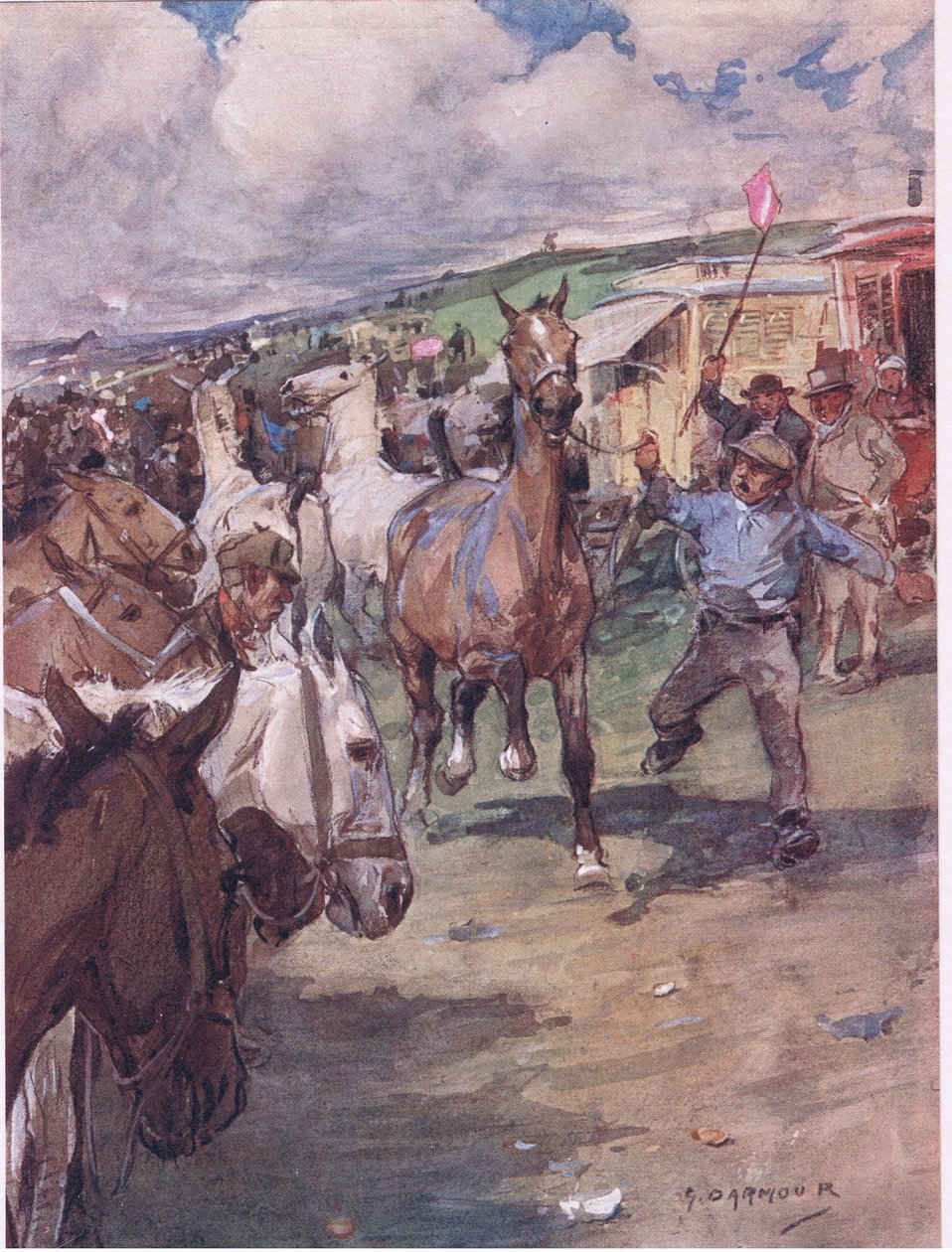 Barnet Fair, fra Mr Jorrocks' Lectors utgitt av Hodder & Stoughton av George Denholm Armour