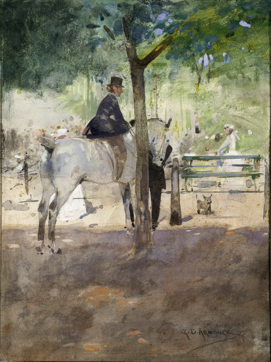 In the Row, ca. 1890 (akvarell på papir) av George Denholm Armour