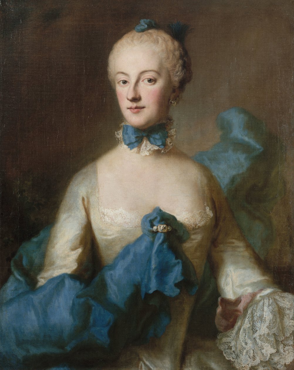 Hertuginne Maria Anna Josepha av Bayern 1734-1776, markgrevin av Baden-Baden, ca. 1750. av George Desmarées