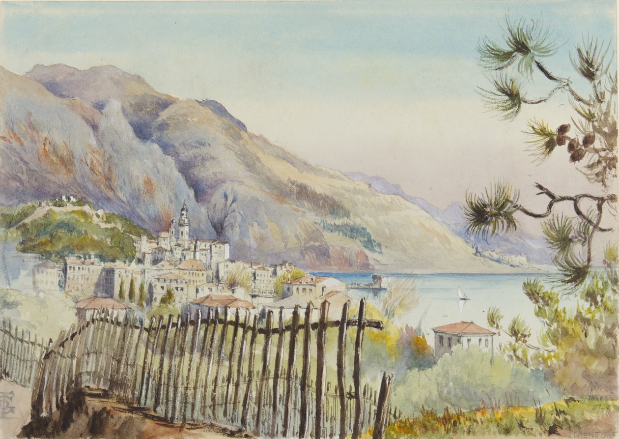 Mentone, ser østover, 5. mars 1878 av George Douglas Tinling