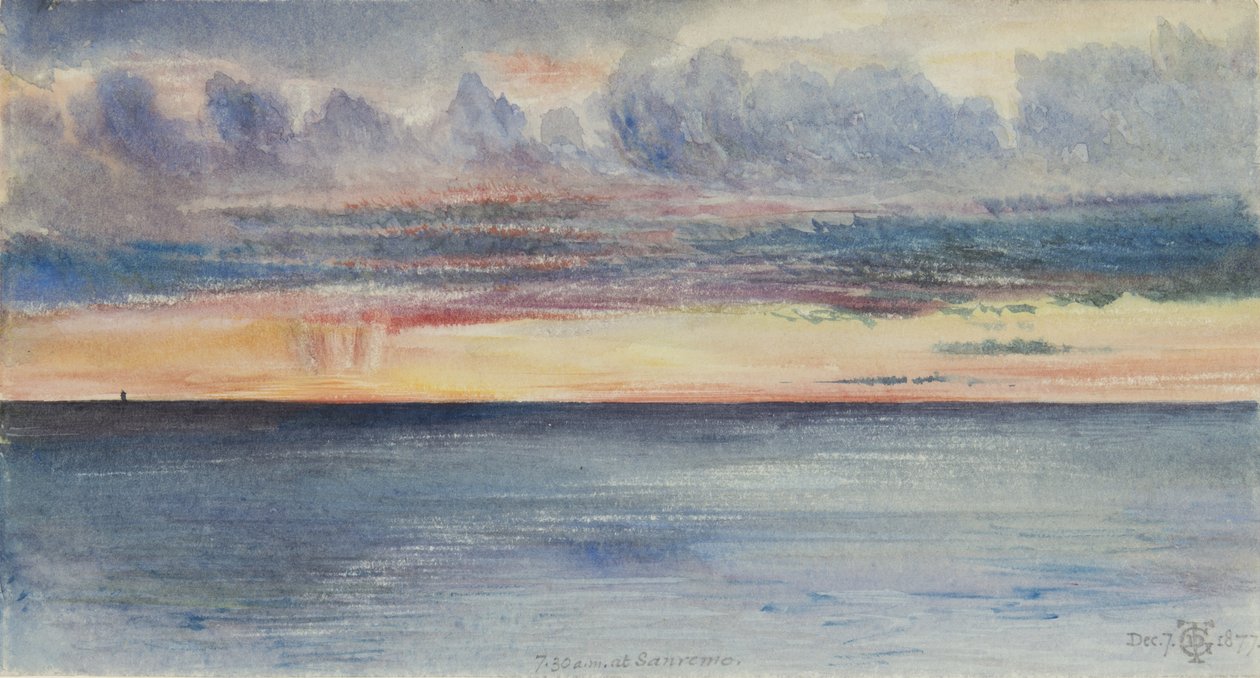 San Remo: soloppgang, 7.30 7. desember 1877 av George Douglas Tinling