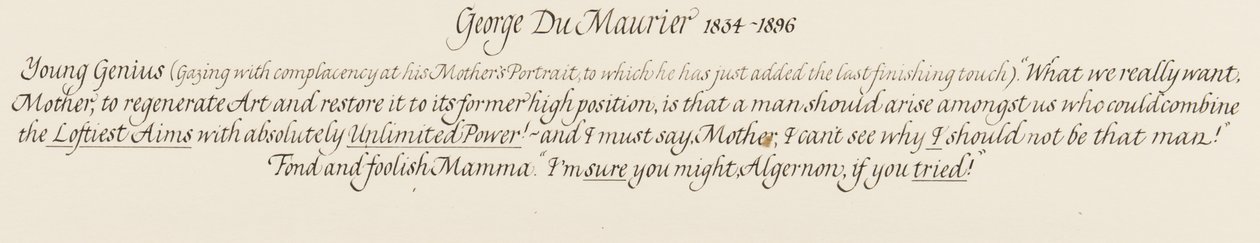Algernon, et ungt geni og hans glade og tåpelige mamma, 1879 av George du Maurier