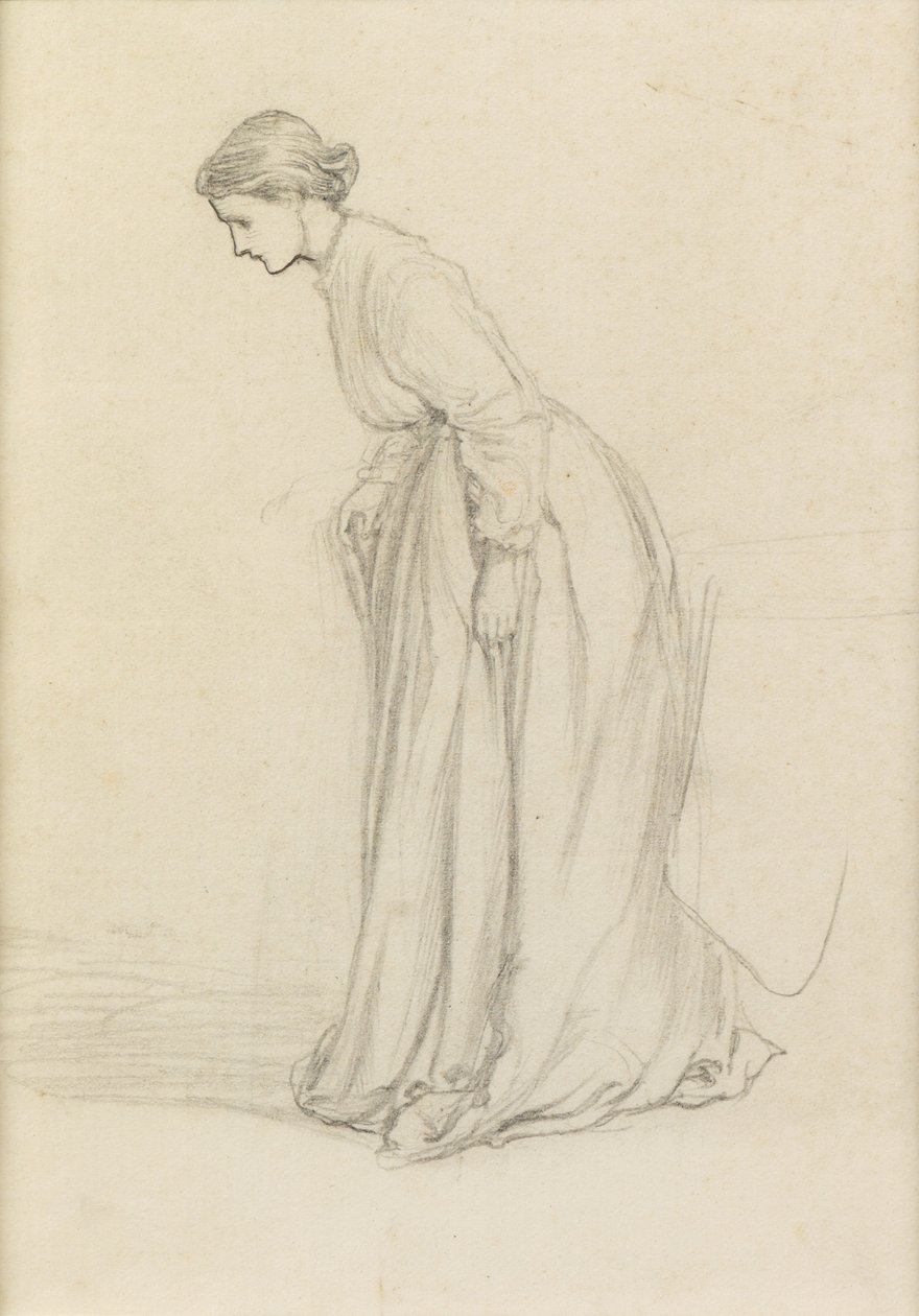 Nølende skritt (blyant) av George du Maurier