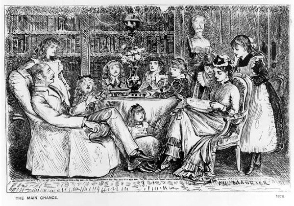 The Main Chance, illustrasjon fra Punch, 1878 av George du Maurier