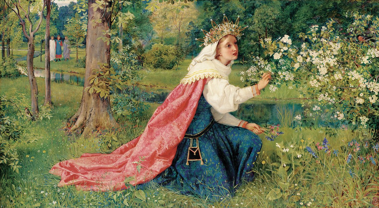 Matilda - Dante, Skjærsilden, Canto 28, 1859 av George Dunlop Leslie