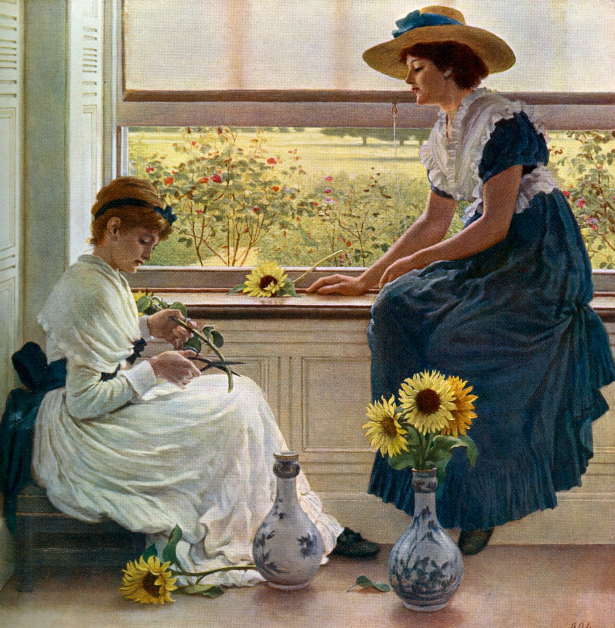 Sol og måneblomster, 1890, 1912. av George Dunlop Leslie