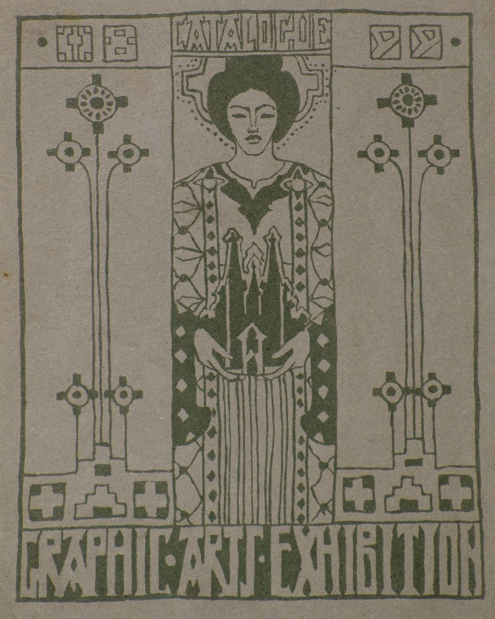 Proof Print for Dundee Graphic Arts Association Catalogue Cover av George Dutch Davidson