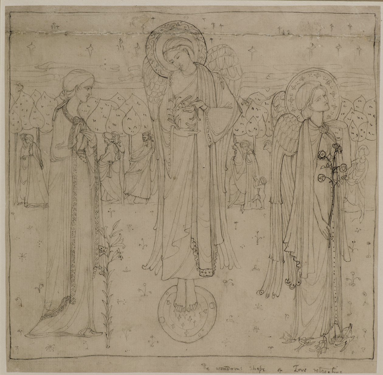 The Wonders Shape of Love Retreating, ca. 1898-1901 (blyant) av George Dutch Davidson