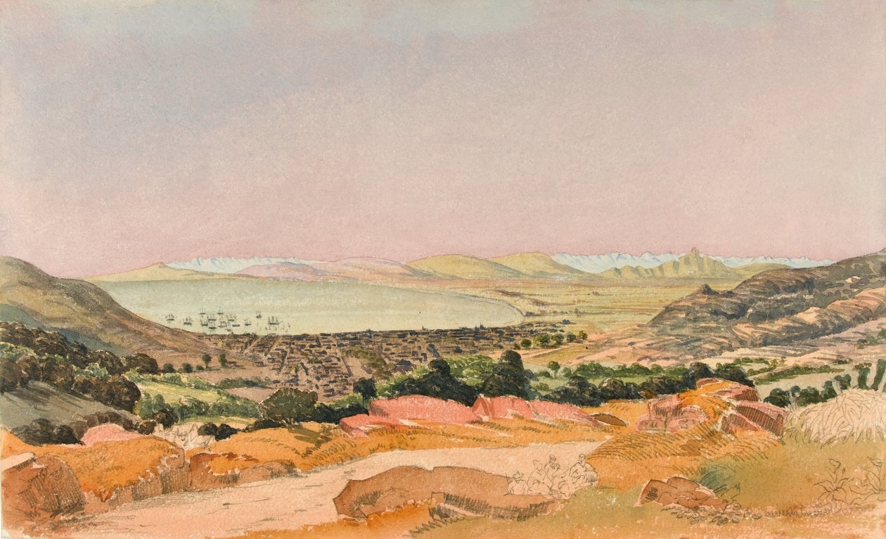 Cape Town, ca. 1862 (akvarell) av George E.L.S. Sanford