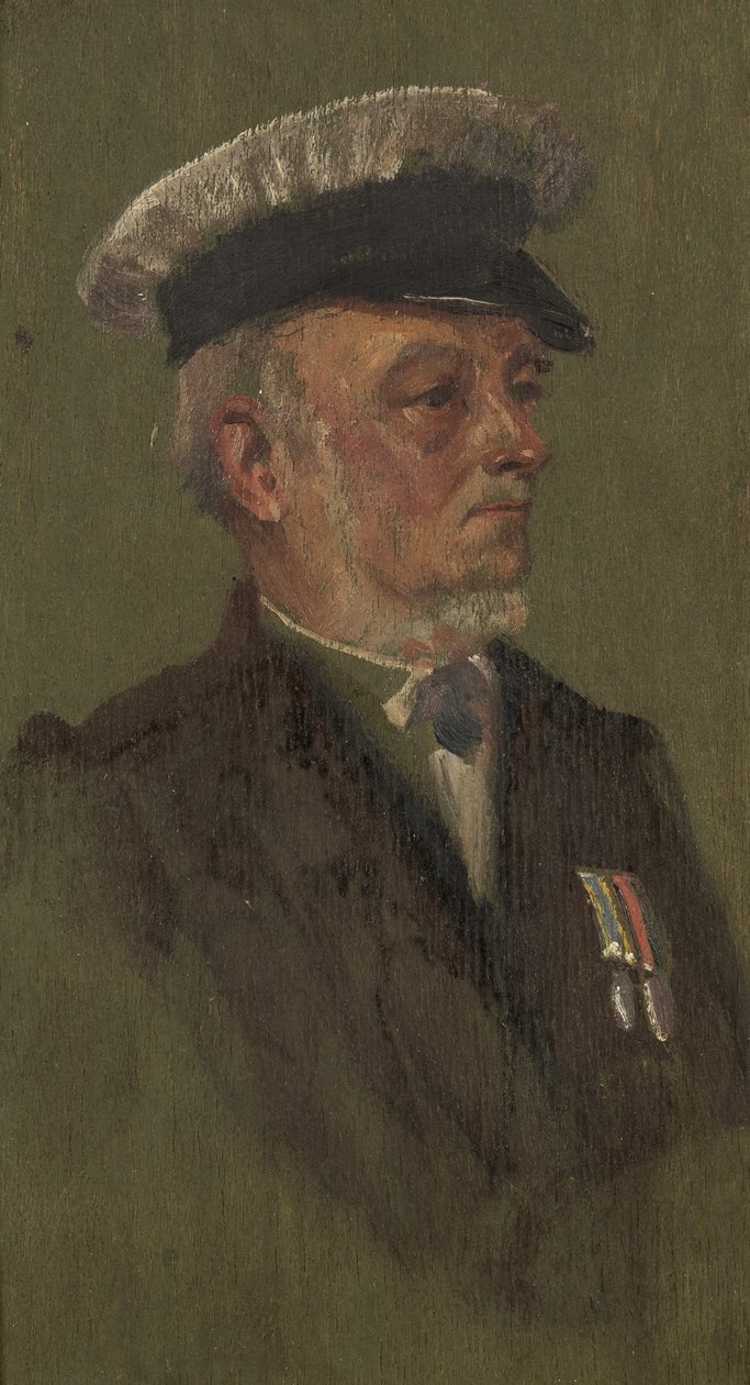 Portrett av G. Mills, L.T.C., ca. 1920 (olje på panel) av George Edmund Butler