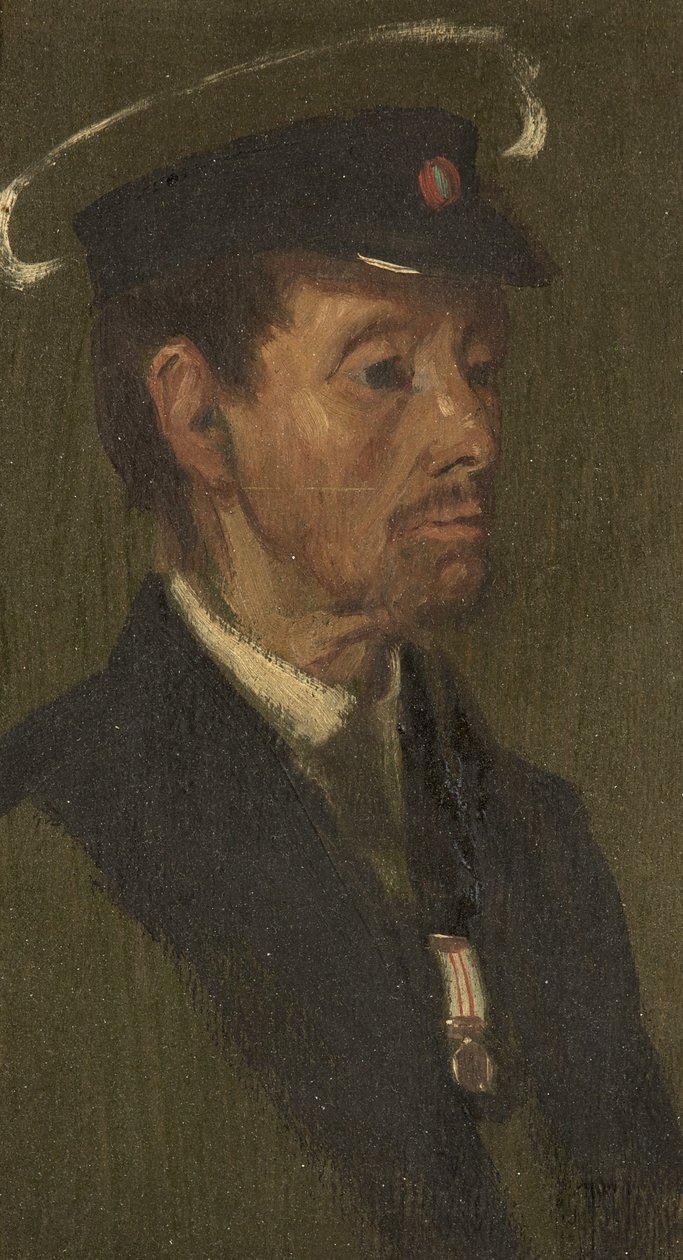 Portrett av H. Fitzpatrick, 97., ca. 1920 (olje på panel) av George Edmund Butler