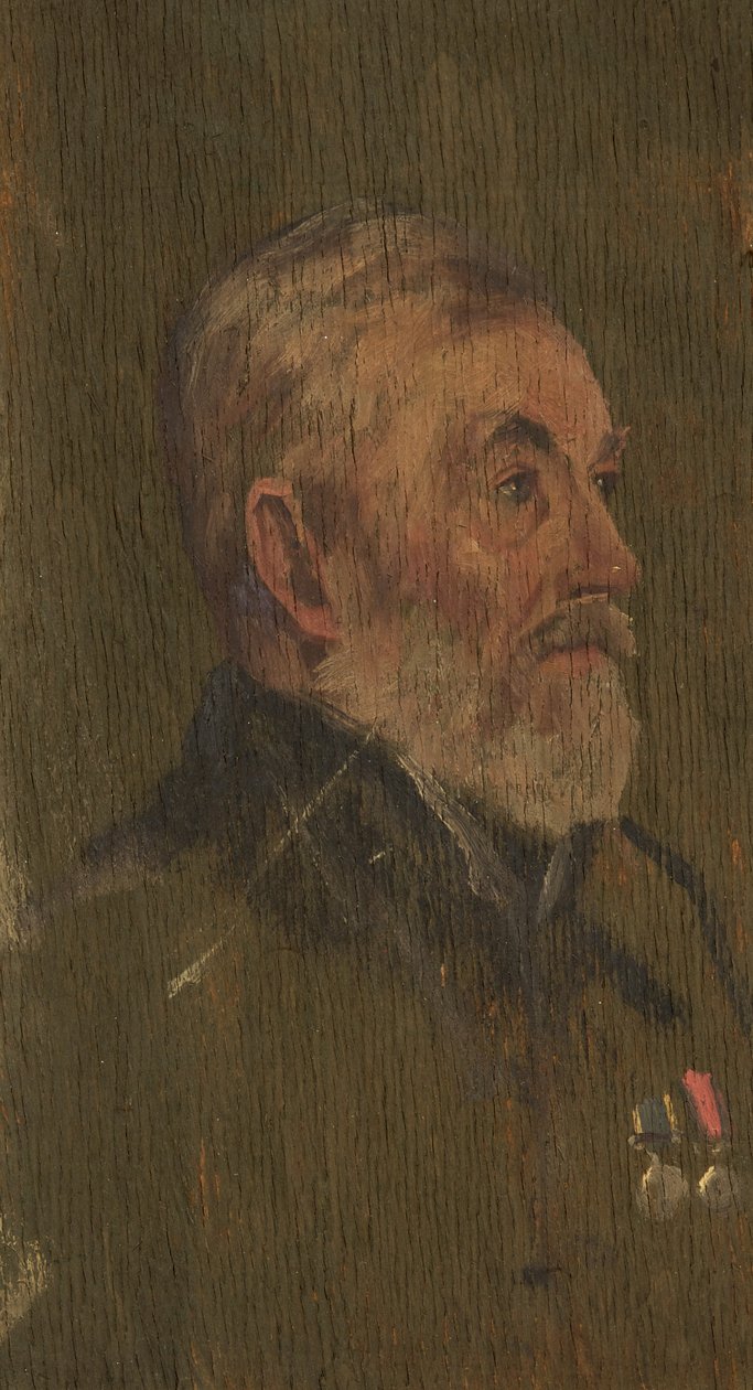 Portrett av H. Fussell, L.T.C., ca. 1920 (olje på panel) av George Edmund Butler