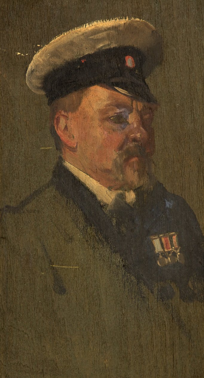 Portrett av H. Long, R.N., ca. 1920 (olje på panel) av George Edmund Butler