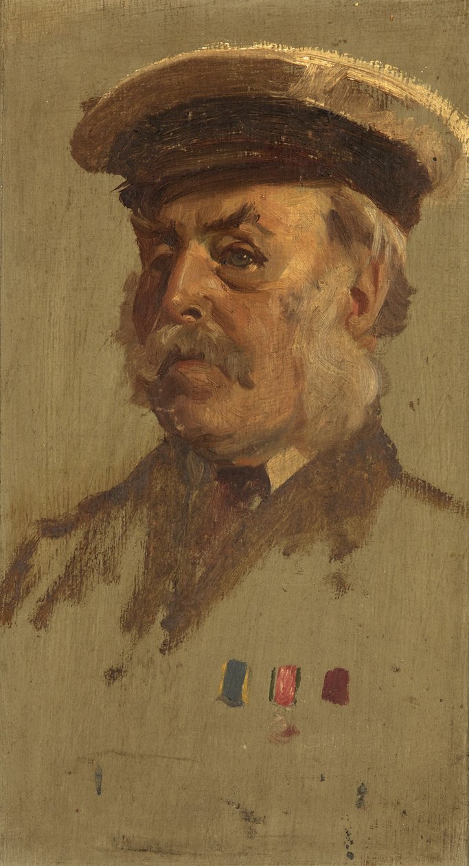 Portrett av J. Price, 28., ca. 1920 (olje på panel) av George Edmund Butler