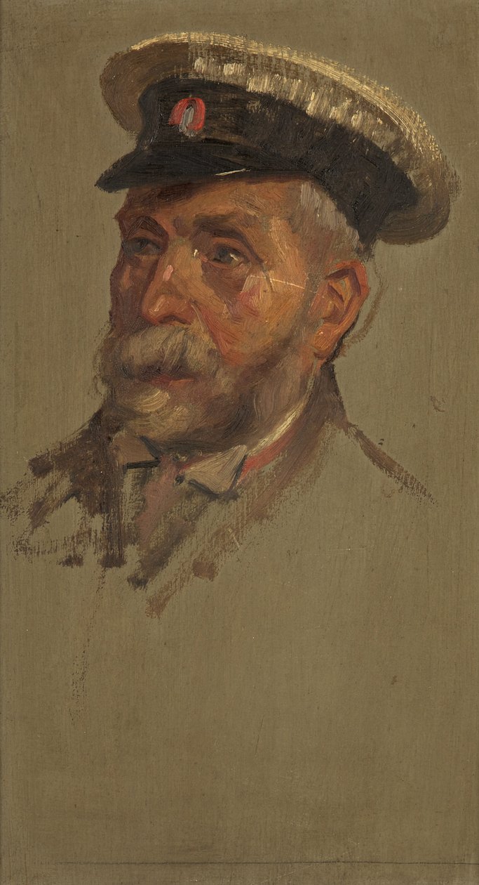 Portrett av L. Andrews, 30., ca. 1920 (olje på panel) av George Edmund Butler