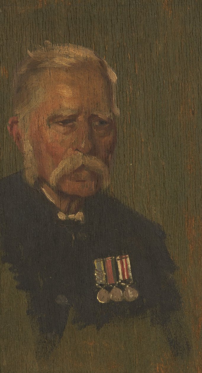 Portrett av P. Page, 4., ca. 1920 (olje på panel) av George Edmund Butler