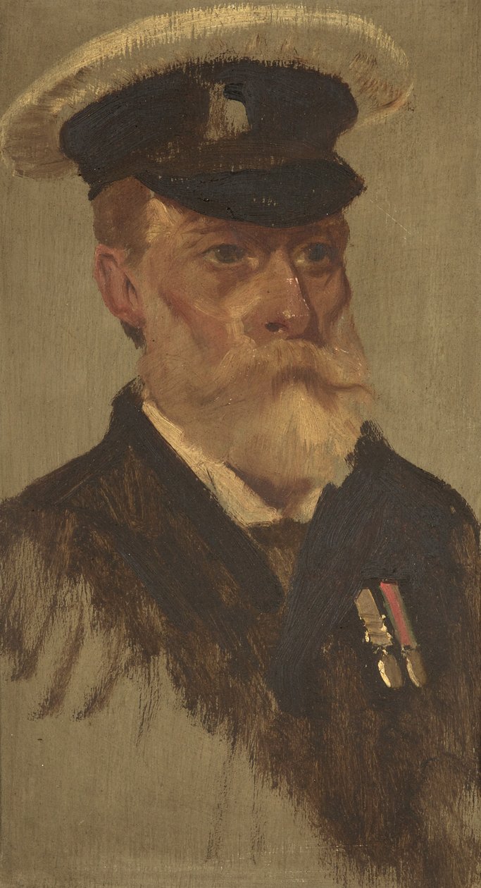 Portrett av R. Germain, 4., ca. 1920 (olje på panel) av George Edmund Butler